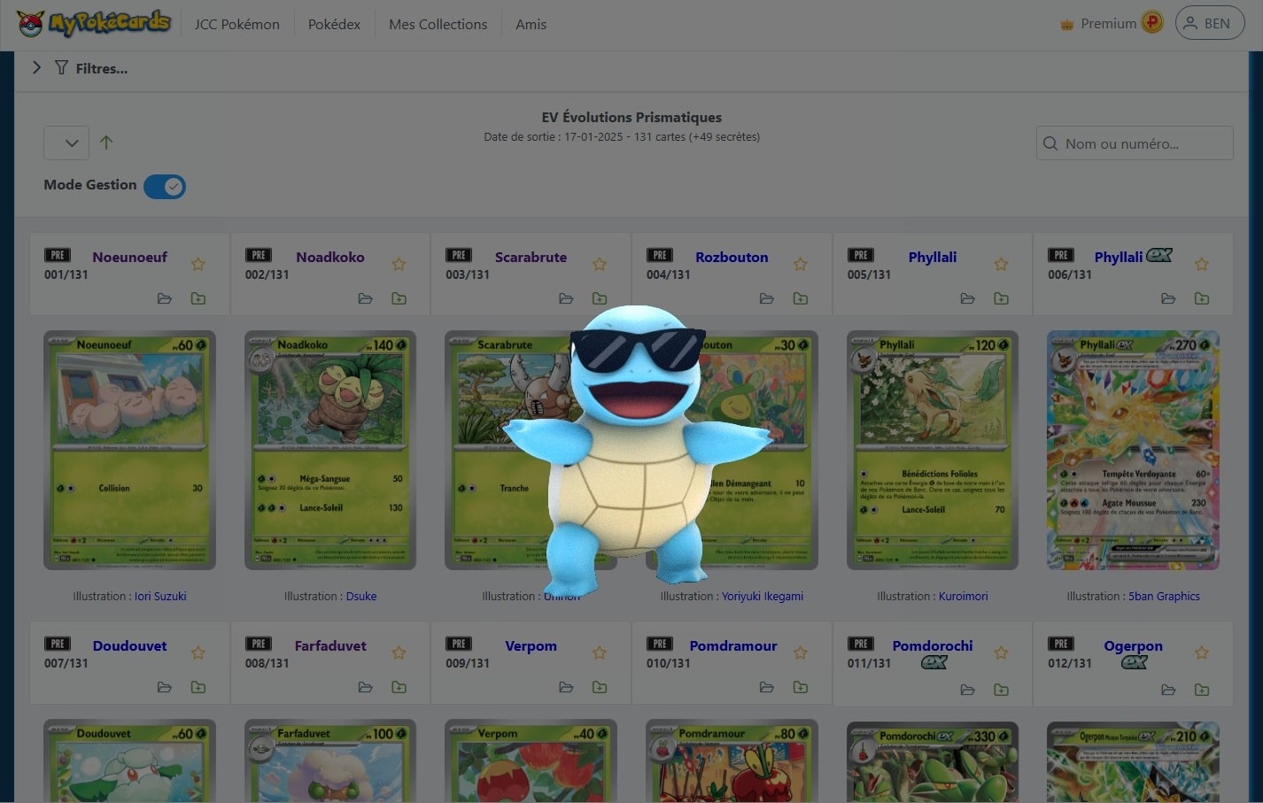 GIF de chargement carapuce, disponible pour les membres Premium sur MyPokéCards